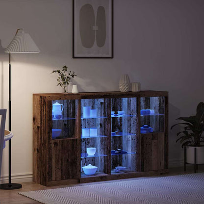 Sideboard Gammelt Træ 163 X 37 X 100 Cm Konstrueret Træ - Billede 5