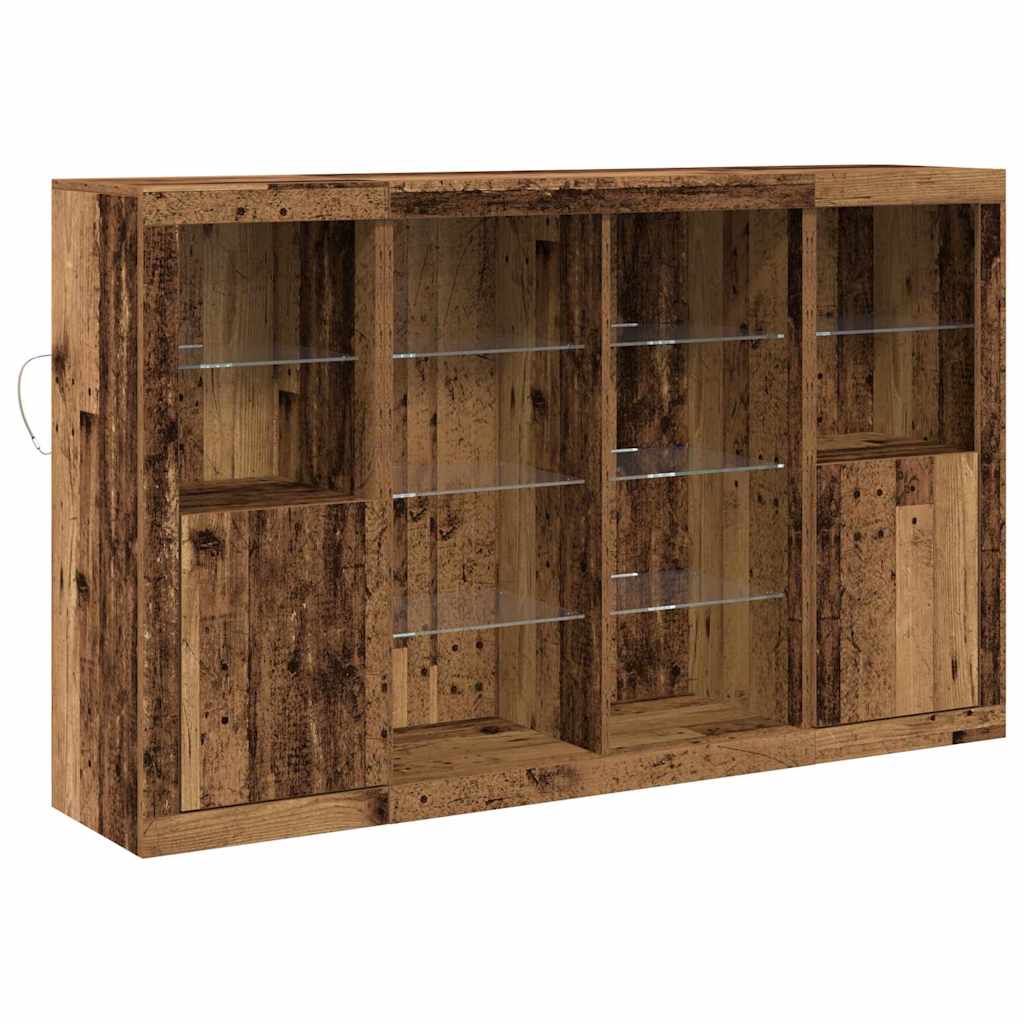 Sideboard Gammelt Træ 163 X 37 X 100 Cm Konstrueret Træ - Billede 2