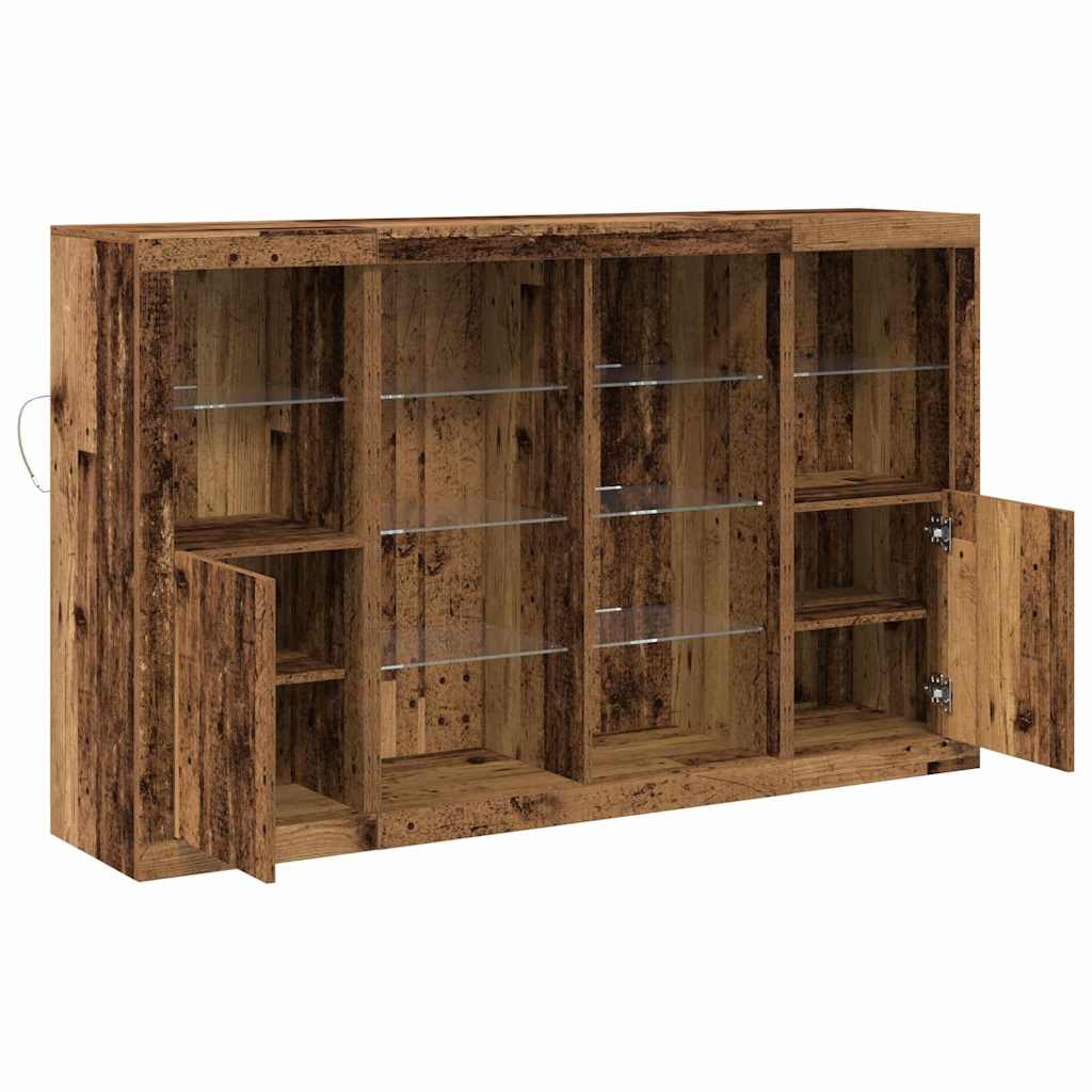 Sideboard Gammelt Træ 163 X 37 X 100 Cm Konstrueret Træ - Billede 7