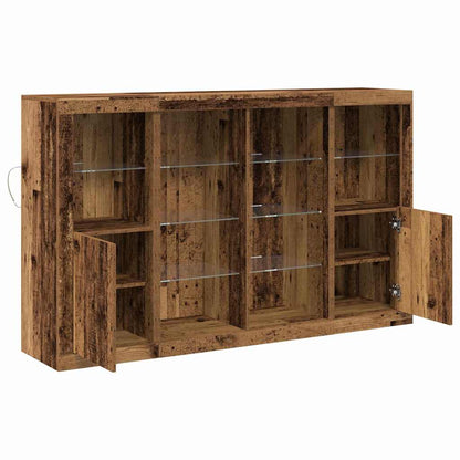 Sideboard Gammelt Træ 163 X 37 X 100 Cm Konstrueret Træ - Billede 7