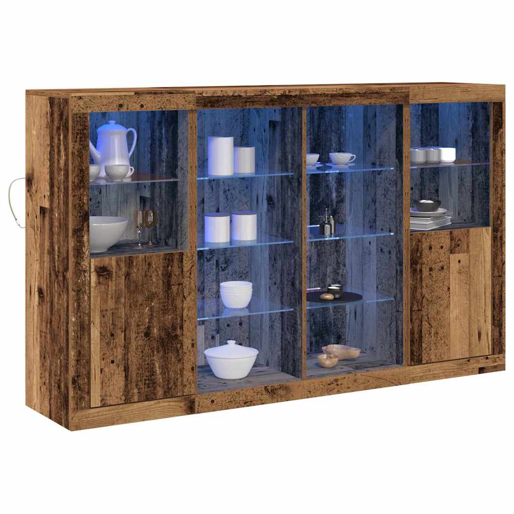 Sideboard Gammelt Træ 163 X 37 X 100 Cm Konstrueret Træ - Billede 3