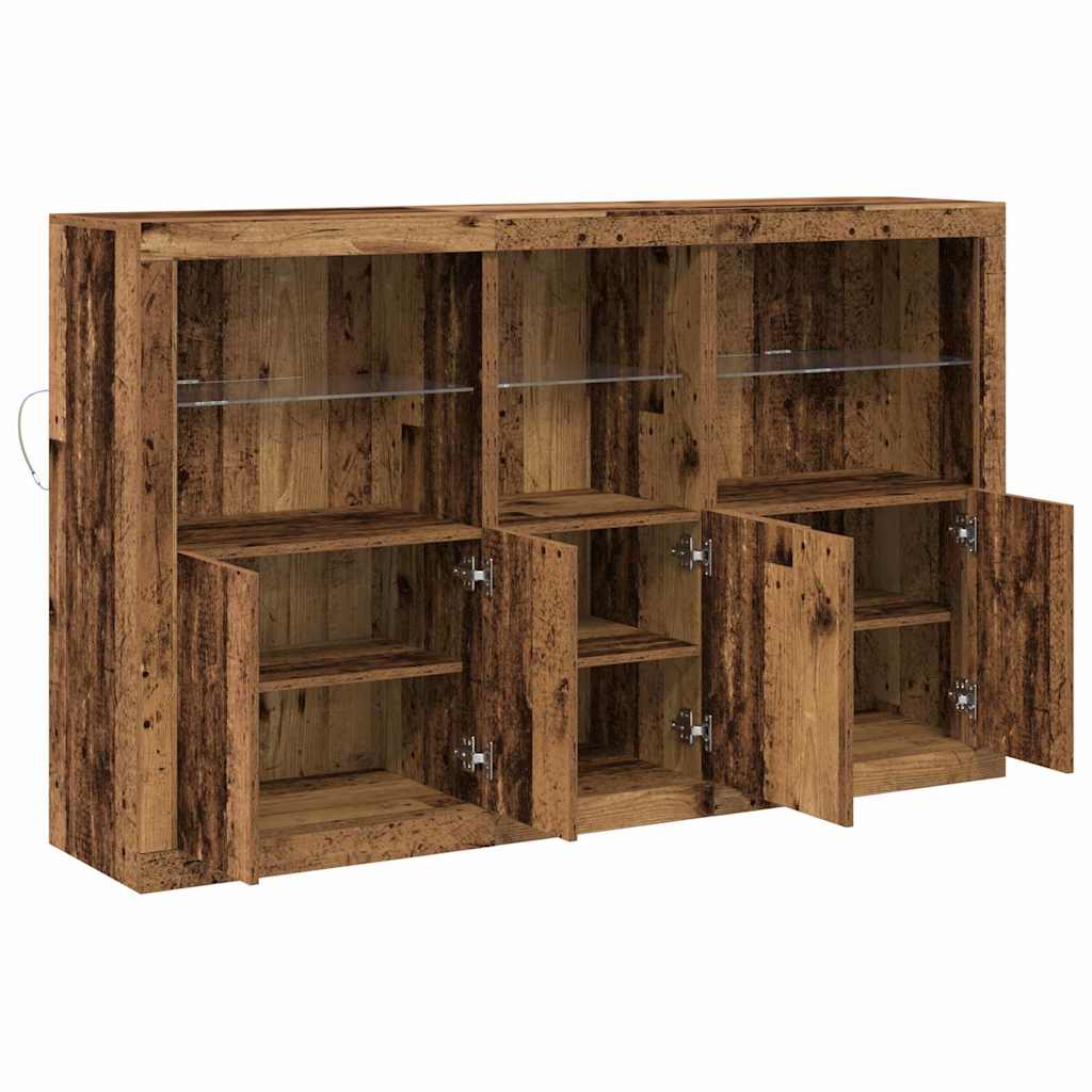 Sideboard Gammelt Træ 162 X 37 X 100 Cm Konstrueret Træ - Billede 7