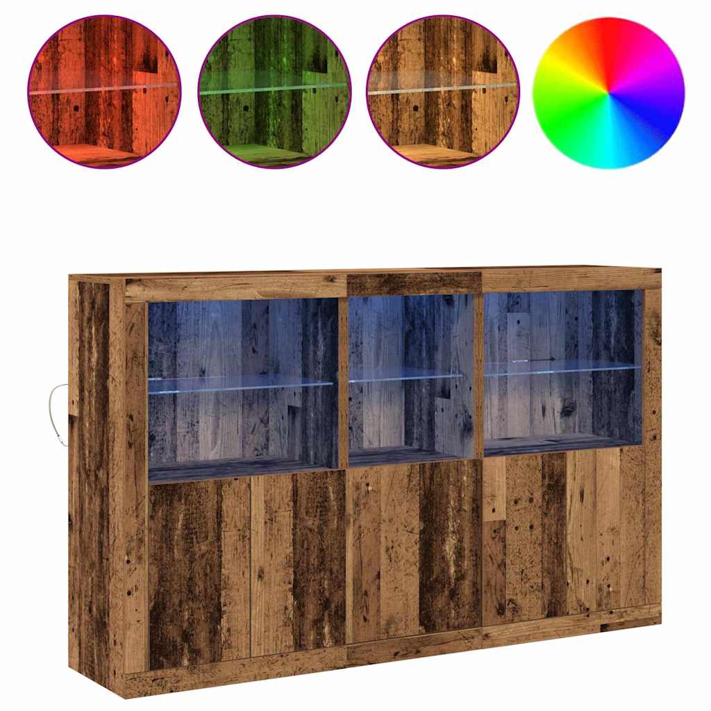 Sideboard Gammelt Træ 162 X 37 X 100 Cm Konstrueret Træ - Billede 4