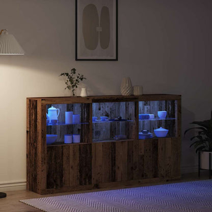 Sideboard Gammelt Træ 181,5 X 37 X 100 Cm Konstrueret Træ - Billede 5