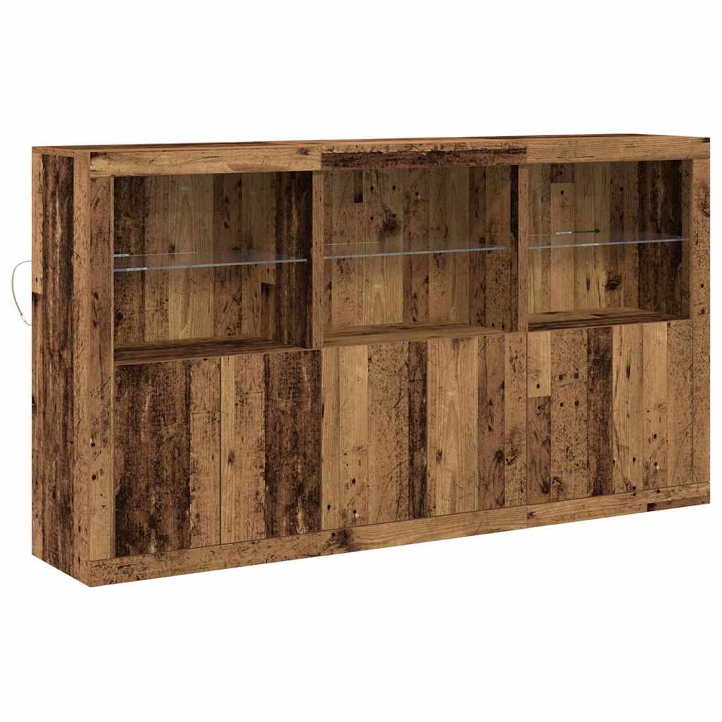 Sideboard Gammelt Træ 181,5 X 37 X 100 Cm Konstrueret Træ - Billede 2