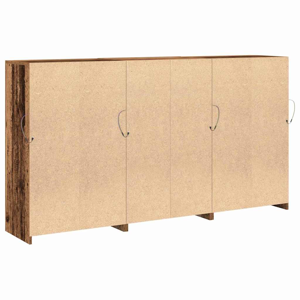 Sideboard Gammelt Træ 181,5 X 37 X 100 Cm Konstrueret Træ - Billede 9
