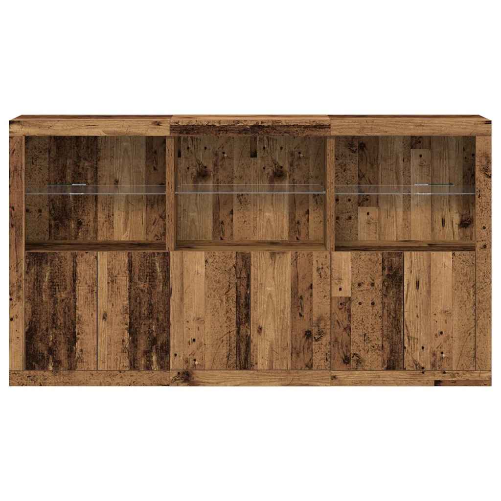 Sideboard Gammelt Træ 181,5 X 37 X 100 Cm Konstrueret Træ - Billede 6