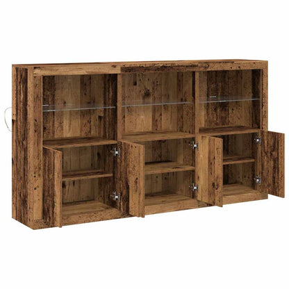 Sideboard Gammelt Træ 181,5 X 37 X 100 Cm Konstrueret Træ - Billede 7