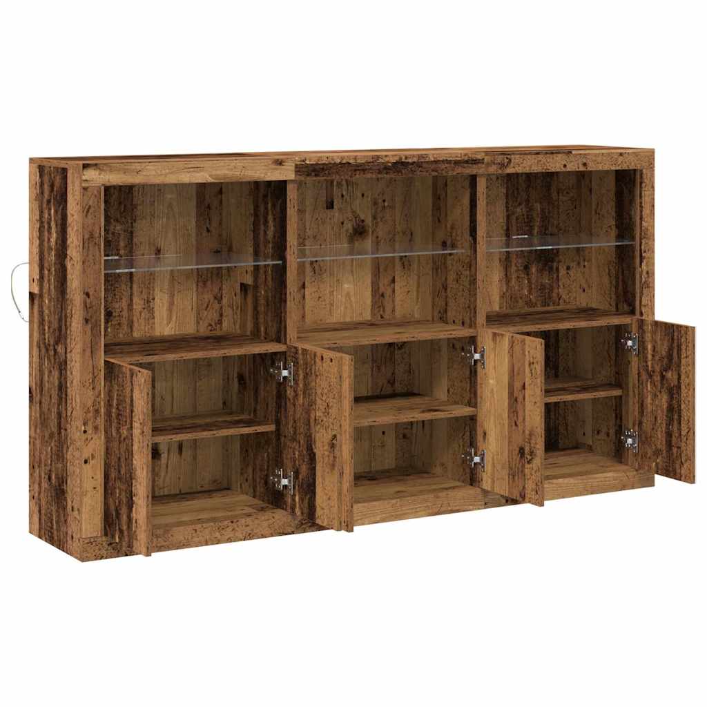 Sideboard Gammelt Træ 162 X 37 X 100 Cm Konstrueret Træ - Billede 7