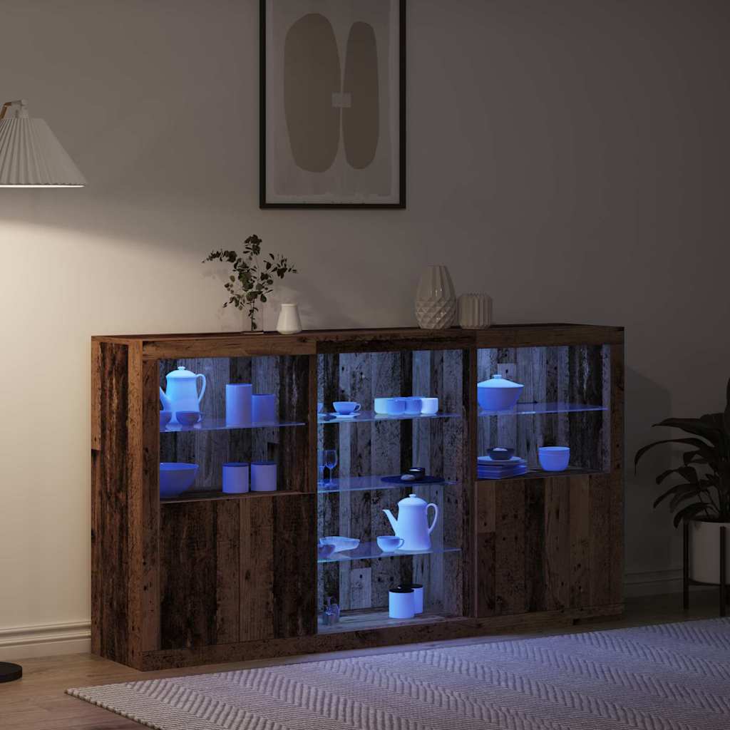 Sideboard Gammelt Træ 181,5 X 37 X 100 Cm Konstrueret Træ - Billede 5