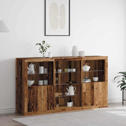 Sideboard Gammelt Træ 181,5 X 37 X 100 Cm Konstrueret Træ - Hovedbillede