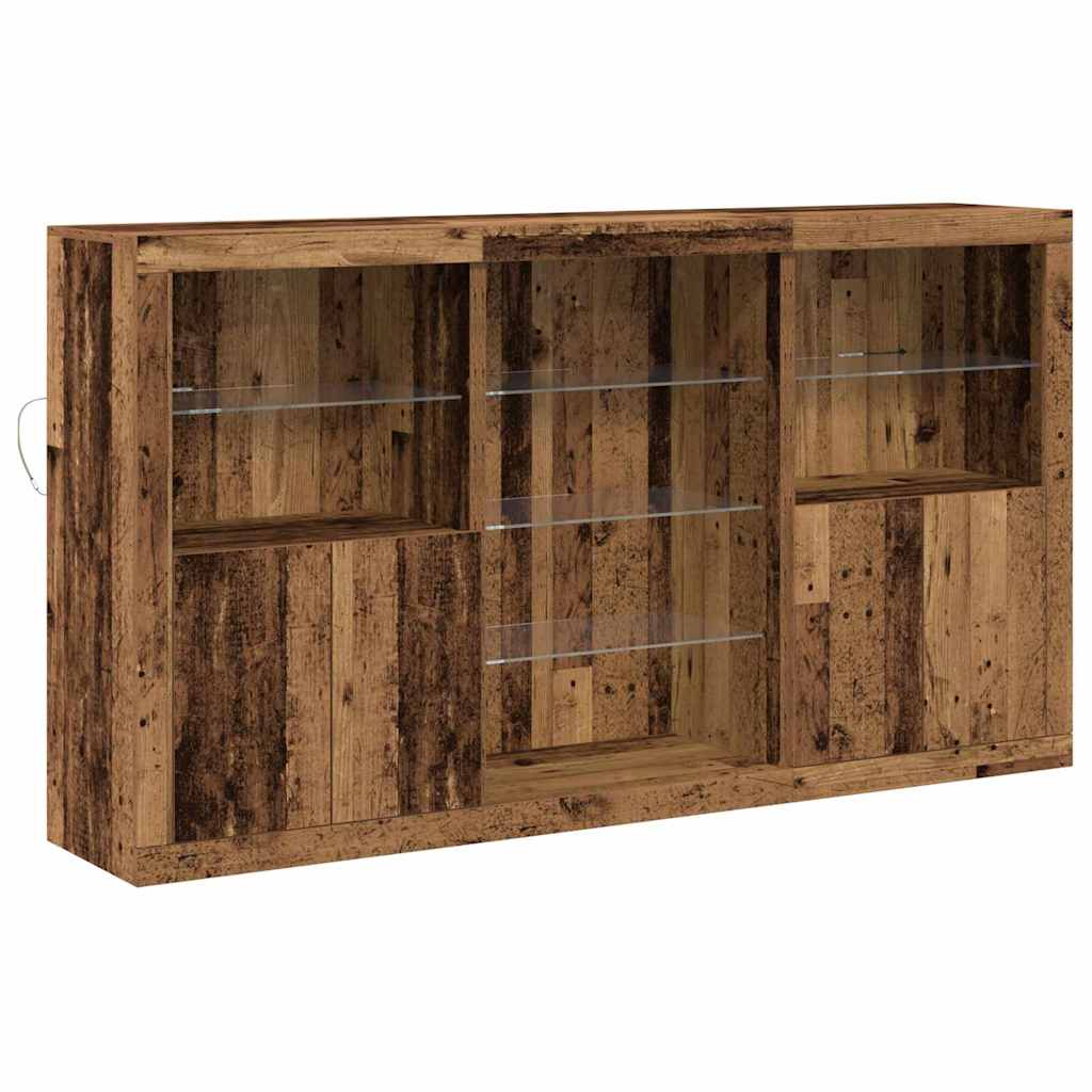 Sideboard Gammelt Træ 181,5 X 37 X 100 Cm Konstrueret Træ - Billede 2