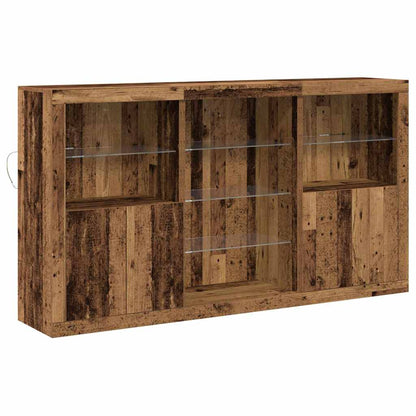Sideboard Gammelt Træ 181,5 X 37 X 100 Cm Konstrueret Træ - Billede 2