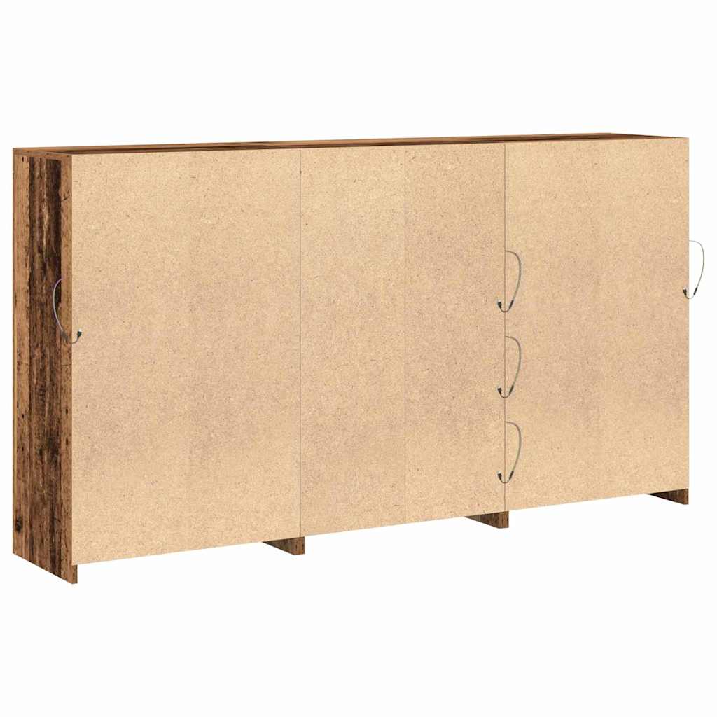 Sideboard Gammelt Træ 181,5 X 37 X 100 Cm Konstrueret Træ - Billede 9