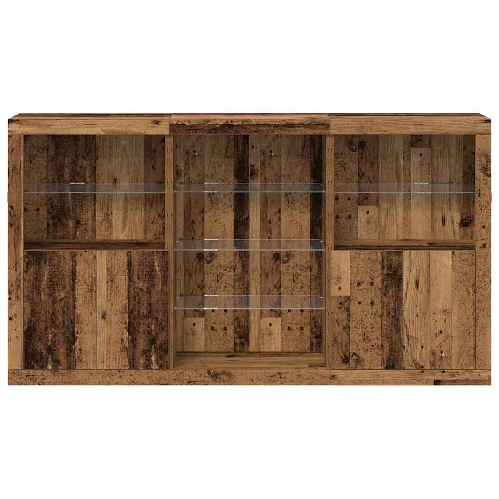 Sideboard Gammelt Træ 181,5 X 37 X 100 Cm Konstrueret Træ - Billede 6