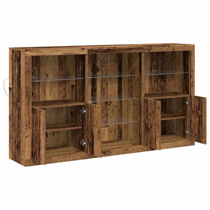 Sideboard Gammelt Træ 181,5 X 37 X 100 Cm Konstrueret Træ - Billede 7