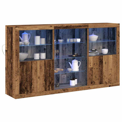 Sideboard Gammelt Træ 181,5 X 37 X 100 Cm Konstrueret Træ - Billede 3