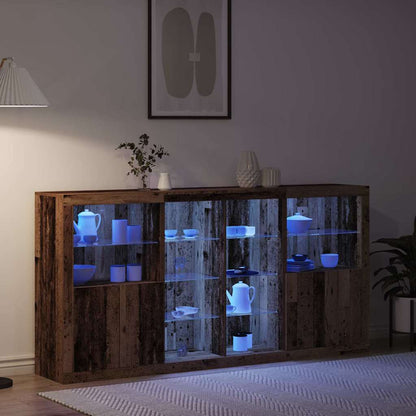 Sideboard Gammelt Træ 202 X 37 X 100 Cm Konstrueret Træ - Billede 5