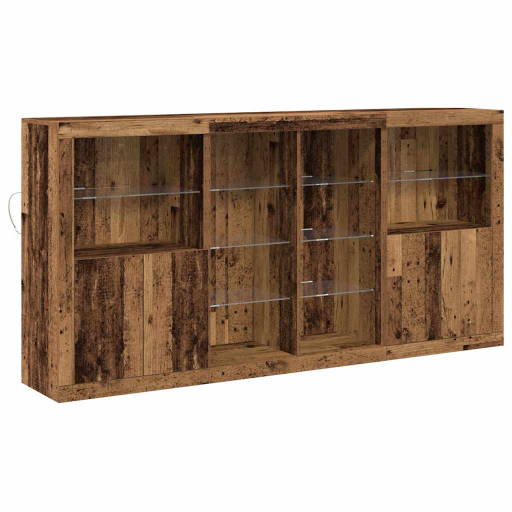 Sideboard Gammelt Træ 202 X 37 X 100 Cm Konstrueret Træ - Billede 2