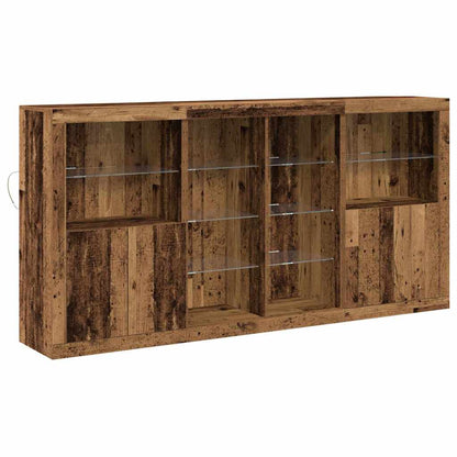 Sideboard Gammelt Træ 202 X 37 X 100 Cm Konstrueret Træ - Billede 2