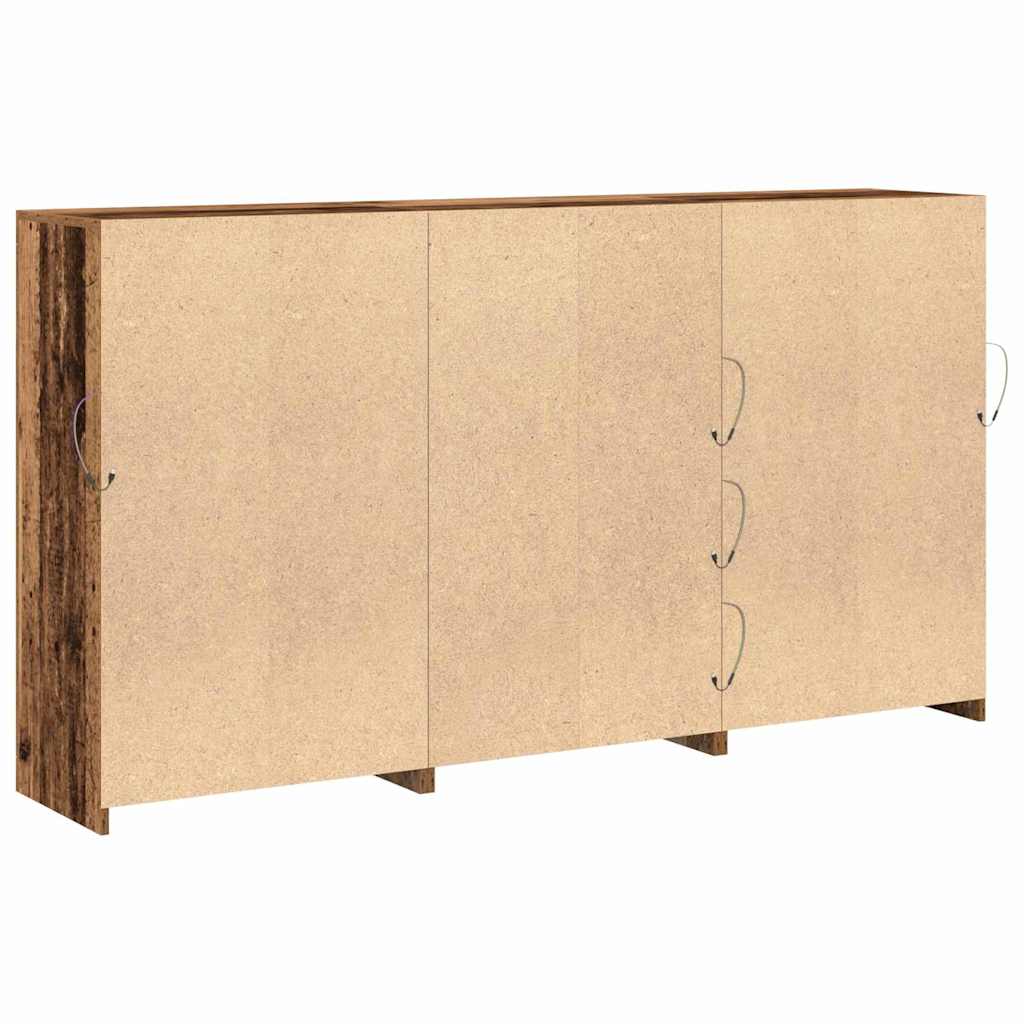 Sideboard Gammelt Træ 202 X 37 X 100 Cm Konstrueret Træ - Billede 9