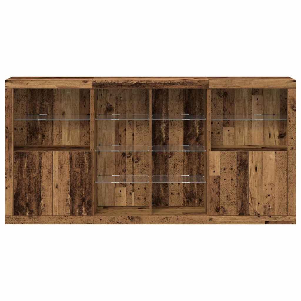 Sideboard Gammelt Træ 202 X 37 X 100 Cm Konstrueret Træ - Billede 6