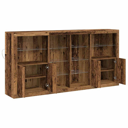 Sideboard Gammelt Træ 202 X 37 X 100 Cm Konstrueret Træ - Billede 7