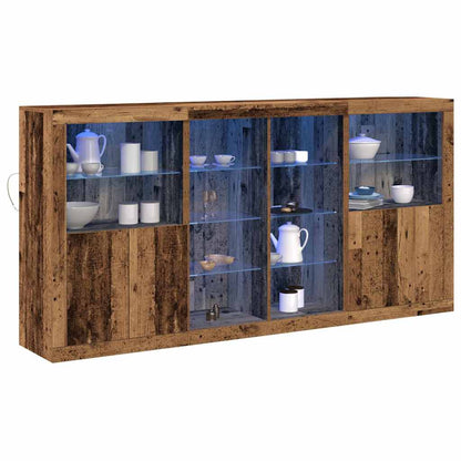 Sideboard Gammelt Træ 202 X 37 X 100 Cm Konstrueret Træ - Billede 3