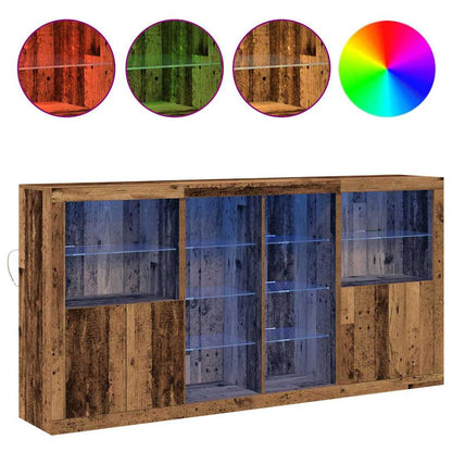 Sideboard Gammelt Træ 202 X 37 X 100 Cm Konstrueret Træ - Billede 4