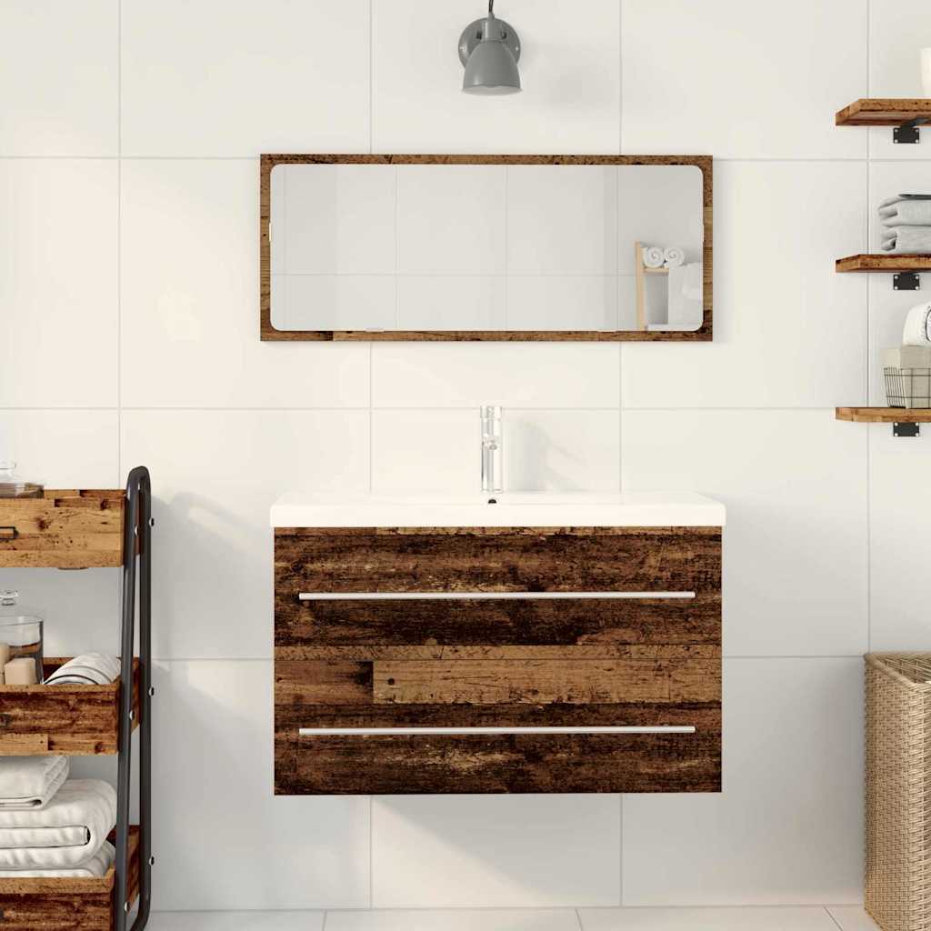Badeværelsesskabsunder Gammelt Træ 80 X 38.5 X 48 Cm - Billede 4