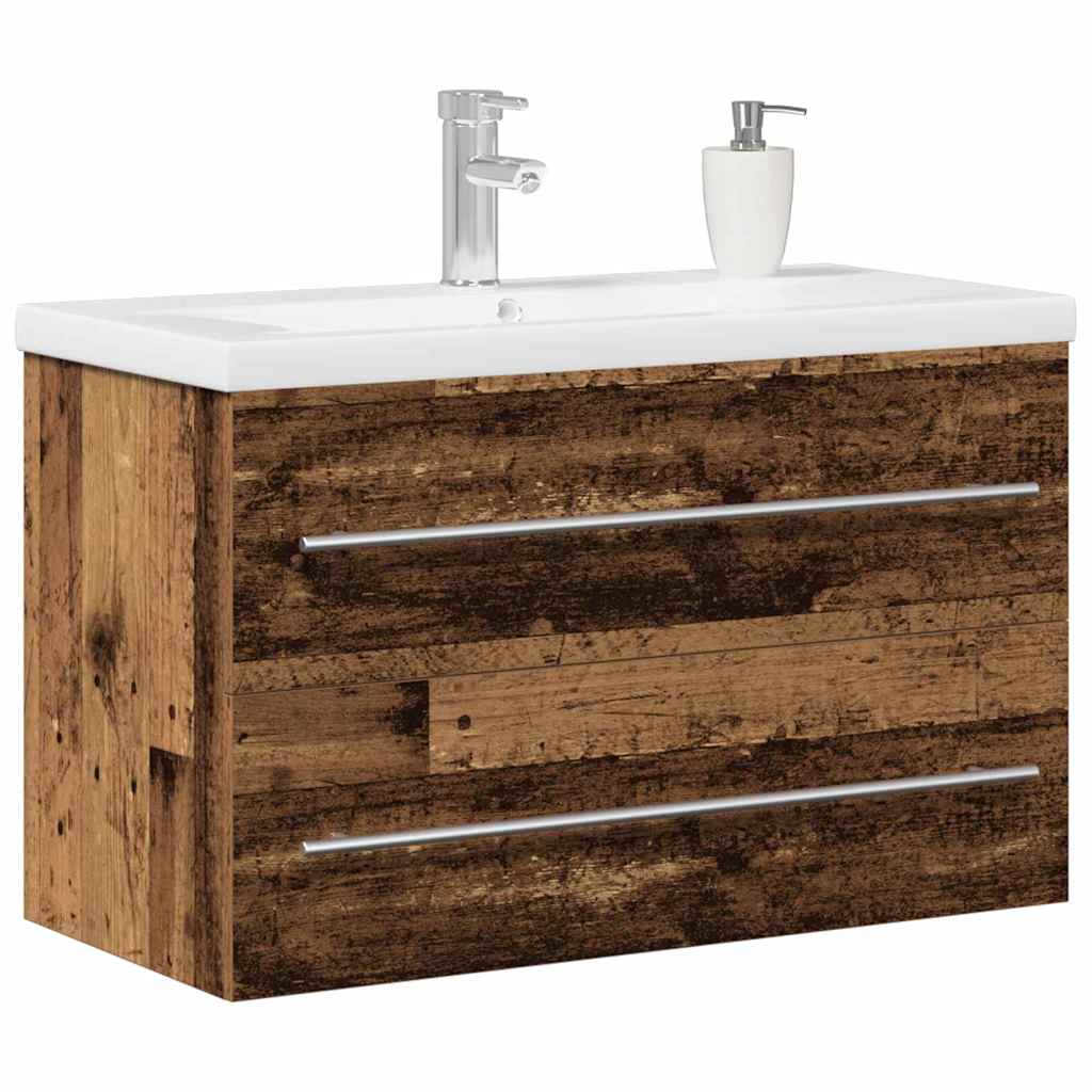 Badeværelsesskabsunder Gammelt Træ 80 X 38.5 X 48 Cm - Billede 3