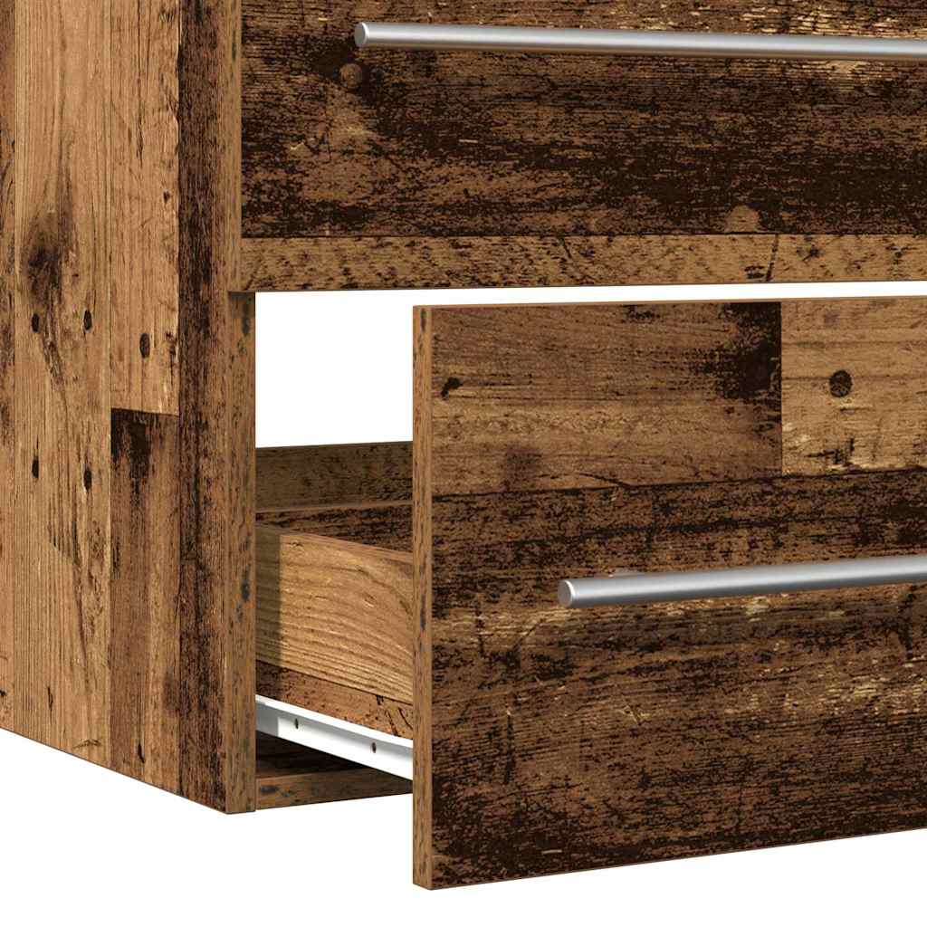 Vaskeskab Med Vask 2 Pcs Gammelt Træ 80 X 38.5 X 48 Cm - Billede 9