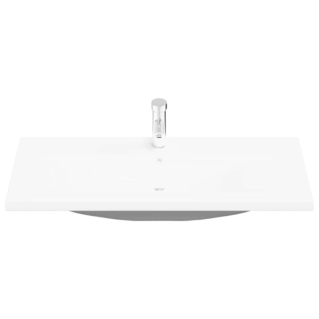 Vaskeskab Vægmonteret Sort Eg 100 X 39 X 62 Cm Konstrueret Træ - Billede 7