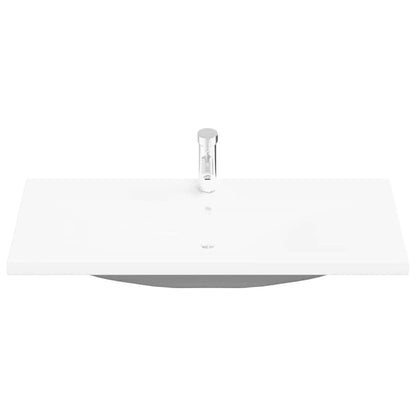 Vaskeskab Vægmonteret Sort Eg 100 X 39 X 62 Cm Konstrueret Træ - Billede 7