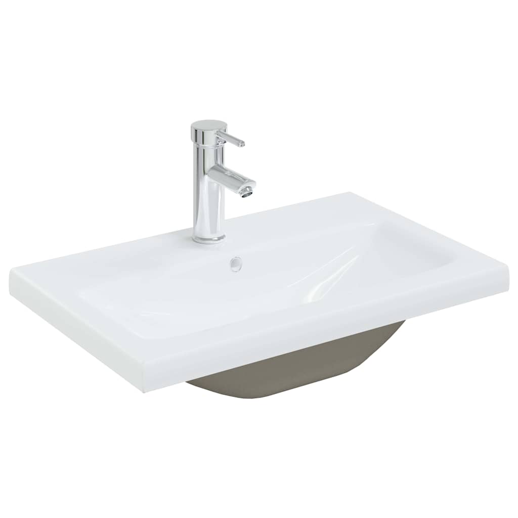 Vaskeskab Vægmonteret Sort Eg 60 X 39 X 62 Cm Konstrueret Træ - Billede 5
