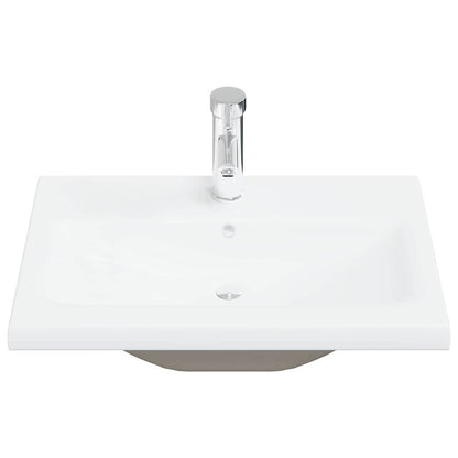 Vaskeskab Vægmonteret Sort Eg 60 X 39 X 62 Cm Konstrueret Træ - Billede 7