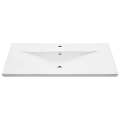 Vaskeskab Vægmonteret Sort Eg 100 X 39 X 62 Cm Konstrueret Træ - Billede 7