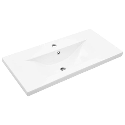 Vaskeskab Vægmonteret Sort Eg 80 X 39 X 62 Cm Konstrueret Træ - Billede 5