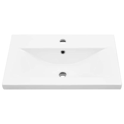 Vaskeskab Vægmonteret Sort Eg 60 X 39 X 62 Cm Konstrueret Træ - Billede 7