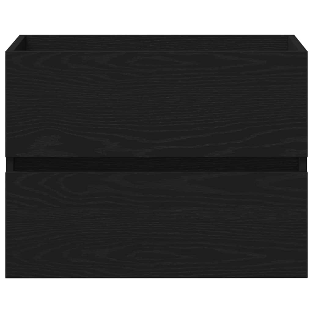 Vaskeskab Vægmonteret Sort Eg 60 X 39 X 62 Cm Konstrueret Træ - Billede 8