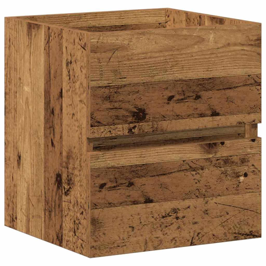 Vaskeskab Vægmonteret Sort Eg 41 X 39 X 62 Cm Konstrueret Træ - Billede 6