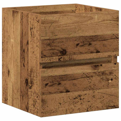 Vaskeskab Vægmonteret Sort Eg 41 X 39 X 62 Cm Konstrueret Træ - Billede 6
