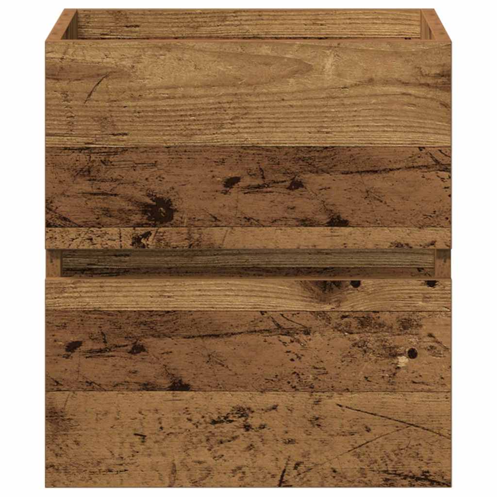 Vaskeskab Vægmonteret Sort Eg 41 X 39 X 62 Cm Konstrueret Træ - Billede 8