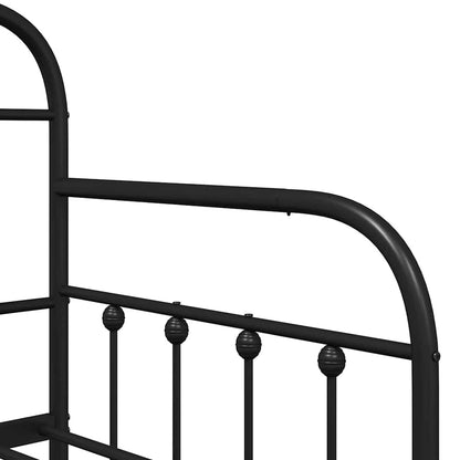 Dagsengramme Med Hovedgærde Sort 80 X 200 Cm Stål - Billede 9