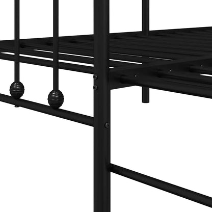 Dagsengramme Med Hovedgærde Sort 80 X 200 Cm Stål - Billede 10