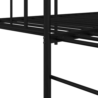 Dagsengramme Med Hovedgærde Sort 90 X 190 Cm Stål - Billede 10