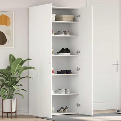 Sko Skab Med Hylde 80 X 35.5 X 180 Cm Konstrueret Træ - Hovedbillede