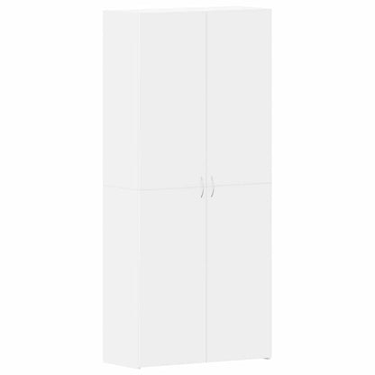Sko Skab Med Hylde 80 X 35.5 X 180 Cm Konstrueret Træ - Billede 2