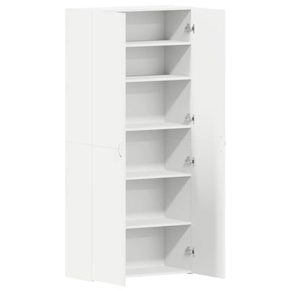 Sko Skab Med Hylde 80 X 35.5 X 180 Cm Konstrueret Træ - Billede 5