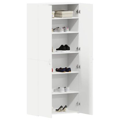 Sko Skab Med Hylde 80 X 35.5 X 180 Cm Konstrueret Træ - Billede 3
